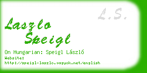 laszlo speigl business card