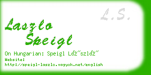 laszlo speigl business card